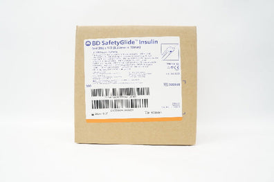 BD 305930 SafetyGlide U-100 Insulin Syringe 1ml 29G x 1/2 inch - Box of 100
